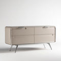 Buffet en bois beige avec quatre tiroirs dimensions 120 x 45 x 75cm
